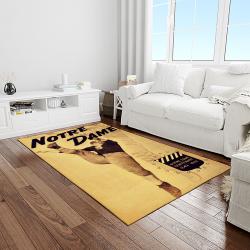 NCAA Notre Dame Fighting Sport Basketball And Foolball Team Logo Rectangle Area Rug NDF52