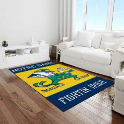 NCAA Notre Dame Fighting Sport Basketball And Foolball Team Logo Rectangle Area Rug NDF53