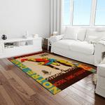 ncaa notre dame fighting sport basketball and foolball team logo rectangle area rug light room ndf58