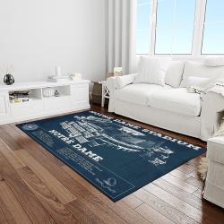 NCAA Notre Dame Fighting Sport Basketball And Foolball Team Logo Rectangle Area Rug NDF64
