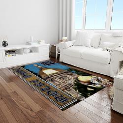 NCAA Notre Dame Fighting Sport Basketball And Foolball Team Logo Rectangle Area Rug NDF66