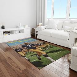 NCAA Notre Dame Fighting Sport Basketball And Foolball Team Logo Rectangle Area Rug NDF67