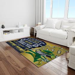 NCAA Notre Dame Fighting Sport Basketball And Foolball Team Logo Rectangle Area Rug NDF71