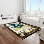 ncaa notre dame fighting sport basketball and foolball team logo rectangle area rug light room ndf72