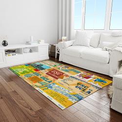 NCAA Notre Dame Fighting Sport Basketball And Foolball Team Logo Rectangle Area Rug NDF76