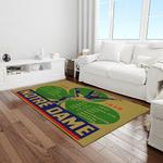 ncaa notre dame fighting sport basketball and foolball team logo rectangle area rug light room ndf77