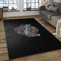 ncaa ohio state buckeyes college sport basketball and foolball team logo rectangle area rug dark room osb18