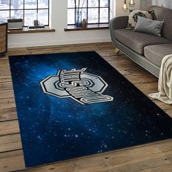 ncaa ohio state buckeyes college sport basketball and foolball team logo rectangle area rug dark room osb44