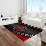 ncaa ohio state buckeyes college sport basketball and foolball team logo rectangle area rug light room osb07