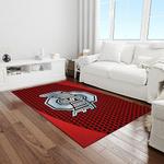 ncaa ohio state buckeyes college sport basketball and foolball team logo rectangle area rug light room osb15