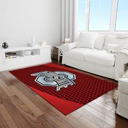 NCAA Ohio State Buckeyes College Sport Basketball And Foolball Team Logo Rectangle Area Rug OSB15