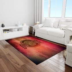 NCAA Ohio State Buckeyes College Sport Basketball And Foolball Team Logo Rectangle Area Rug OSB22