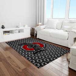NCAA Ohio State Buckeyes College Sport Basketball And Foolball Team Logo Rectangle Area Rug OSB29