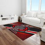 ncaa ohio state buckeyes college sport basketball and foolball team logo rectangle area rug light room osb33