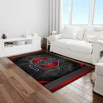 ncaa ohio state buckeyes college sport basketball and foolball team logo rectangle area rug light room osb46