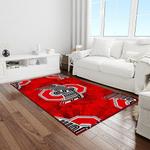 ncaa ohio state buckeyes college sport basketball and foolball team logo rectangle area rug light room osb58