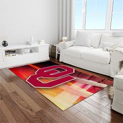 NCAA Oklahoma Sooners Sport Basketball And Foolball Team Logo Rectangle Area Rug OS02