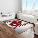 ncaa oklahoma sooners sport basketball and foolball team logo rectangle area rug light room os05