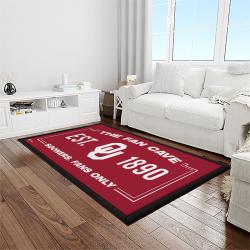 NCAA Oklahoma Sooners Sport Basketball And Foolball Team Logo Rectangle Area Rug OS07
