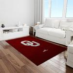 ncaa oklahoma sooners sport basketball and foolball team logo rectangle area rug light room os100