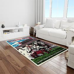 NCAA Oklahoma Sooners Sport Basketball And Foolball Team Logo Rectangle Area Rug OS15