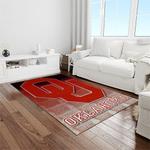 ncaa oklahoma sooners sport basketball and foolball team logo rectangle area rug light room os19