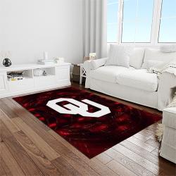 NCAA Oklahoma Sooners Sport Basketball And Foolball Team Logo Rectangle Area Rug OS24