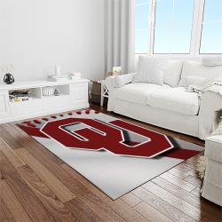 NCAA Oklahoma Sooners Sport Basketball And Foolball Team Logo Rectangle Area Rug OS25