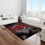ncaa oklahoma sooners sport basketball and foolball team logo rectangle area rug light room os58