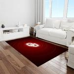 ncaa oklahoma sooners sport basketball and foolball team logo rectangle area rug light room os65