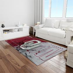 NCAA Oklahoma Sooners Sport Basketball And Foolball Team Logo Rectangle Area Rug OS88