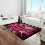 ncaa oklahoma sooners sport basketball and foolball team logo rectangle area rug light room os93