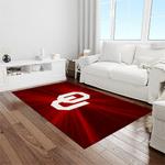 ncaa oklahoma sooners sport basketball and foolball team logo rectangle area rug light room os98