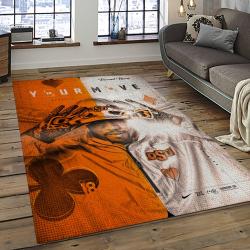 ncaa oklahoma state cowboys sport basketball and foolball team logo rectangle area rug dark room osc16