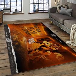 ncaa oklahoma state cowboys sport basketball and foolball team logo rectangle area rug dark room osc29