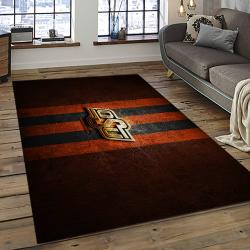 ncaa oklahoma state cowboys sport basketball and foolball team logo rectangle area rug dark room osc63