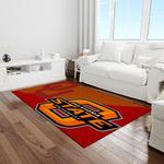 ncaa oklahoma state cowboys sport basketball and foolball team logo rectangle area rug light room osc01