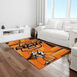 NCAA Oklahoma State Cowboys Sport Basketball And Foolball Team Logo Rectangle Area Rug OSC02