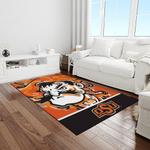 ncaa oklahoma state cowboys sport basketball and foolball team logo rectangle area rug light room osc07