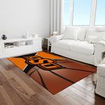 ncaa oklahoma state cowboys sport basketball and foolball team logo rectangle area rug light room osc10