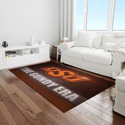 NCAA Oklahoma State Cowboys Sport Basketball And Foolball Team Logo Rectangle Area Rug OSC14