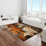 ncaa oklahoma state cowboys sport basketball and foolball team logo rectangle area rug light room osc21