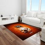 ncaa oklahoma state cowboys sport basketball and foolball team logo rectangle area rug light room osc23