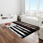 ncaa oklahoma state cowboys sport basketball and foolball team logo rectangle area rug light room osc24