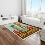 ncaa oklahoma state cowboys sport basketball and foolball team logo rectangle area rug light room osc32