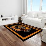 ncaa oklahoma state cowboys sport basketball and foolball team logo rectangle area rug light room osc36