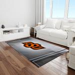 ncaa oklahoma state cowboys sport basketball and foolball team logo rectangle area rug light room osc40