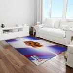 ncaa oklahoma state cowboys sport basketball and foolball team logo rectangle area rug light room osc41