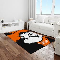 NCAA Oklahoma State Cowboys Sport Basketball And Foolball Team Logo Rectangle Area Rug OSC44