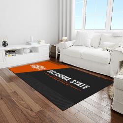 NCAA Oklahoma State Cowboys Sport Basketball And Foolball Team Logo Rectangle Area Rug OSC45